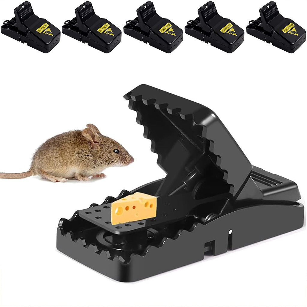 Mouse Trap, 6 Packs Reusable Mice Snap Traps for Indoors, Anti Rodent Powerful Mouse Catcher