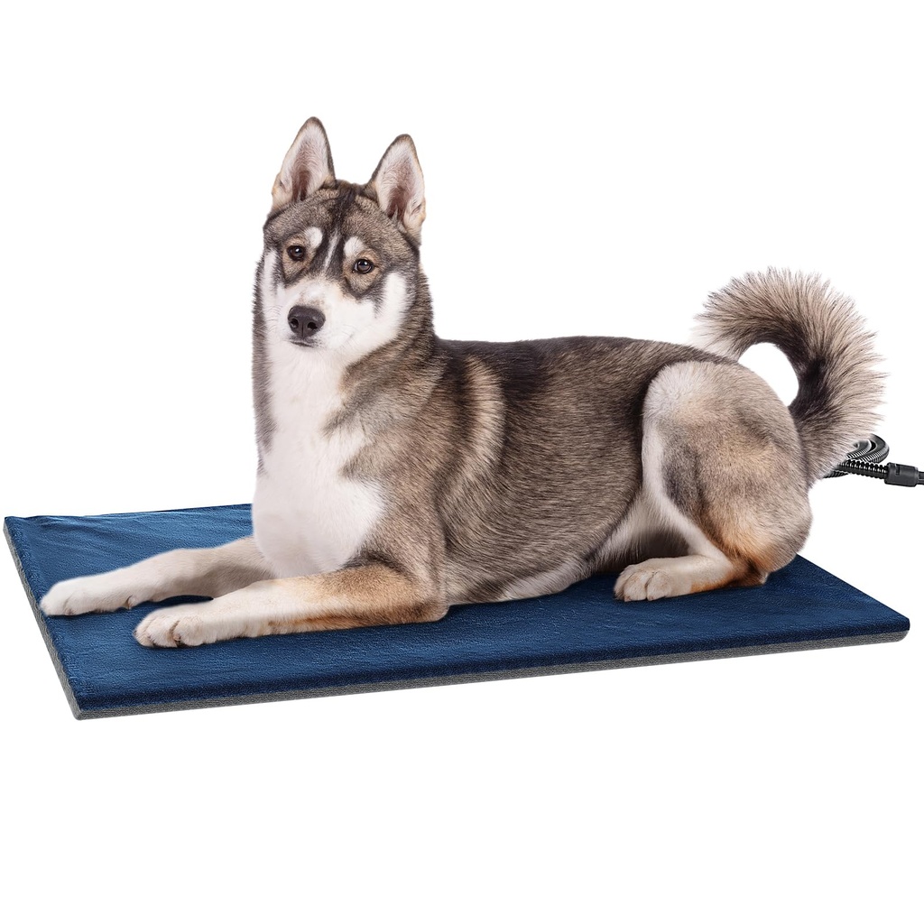 Pecute Dog Heat Pad, Constant Temp Safe, Anti-Bite & Waterproof, Flame Retardant Cotton, So