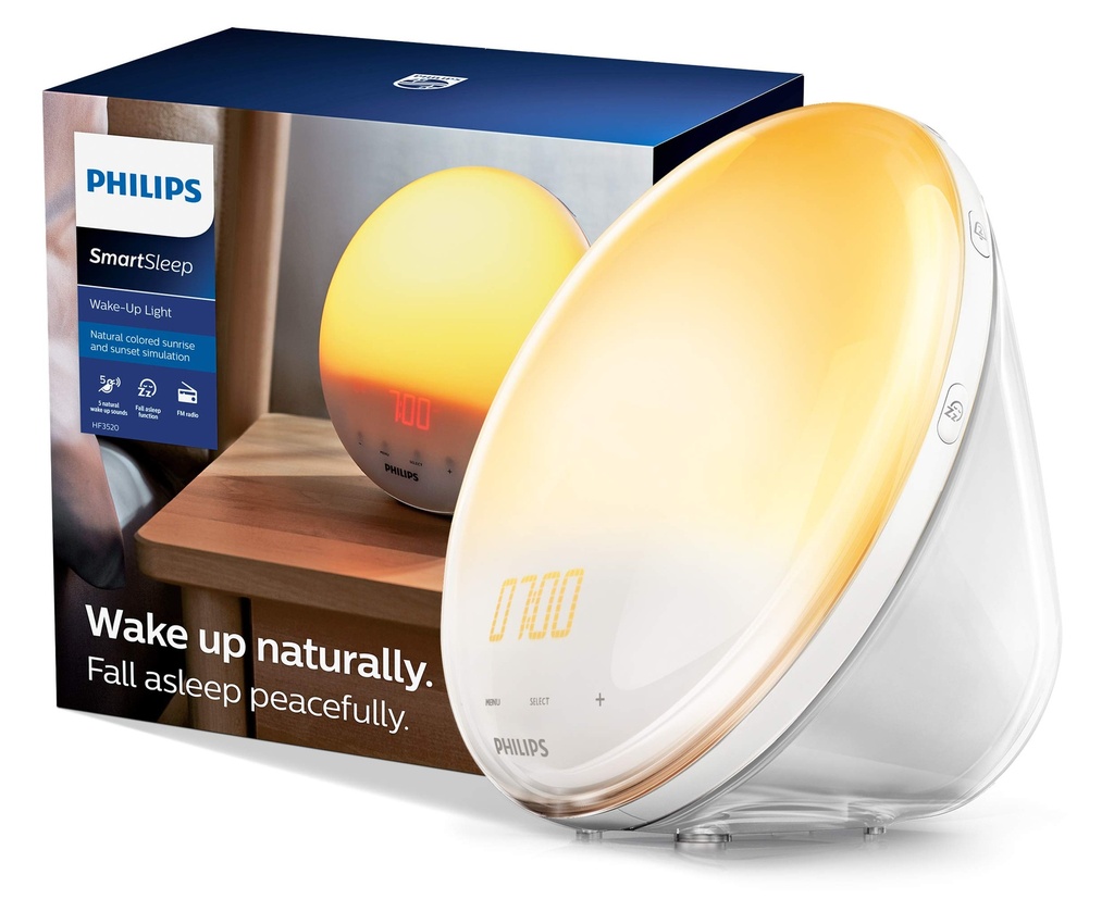 Philips SmartSleep Wake-up Light, Coloured Sunrise and Sunset Simulation