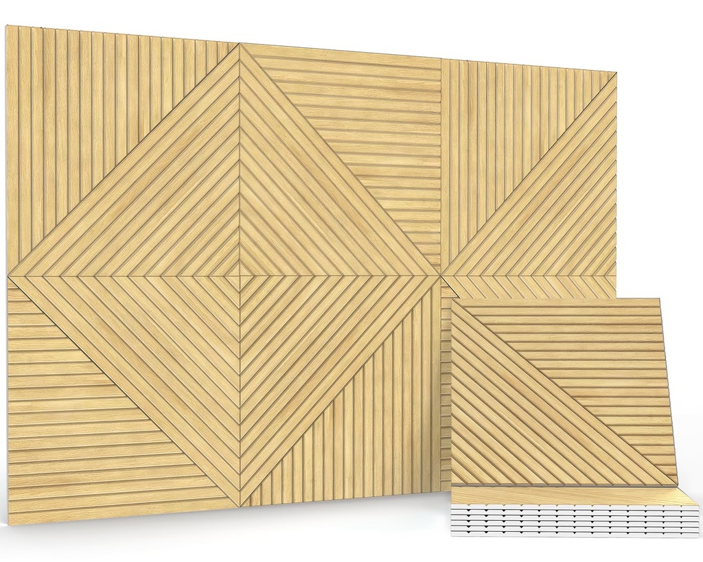 JBER Acoustic Panels, 6 Pack Self-Adhesive Decorative Sound Proofing Panels, Sound Absorbing