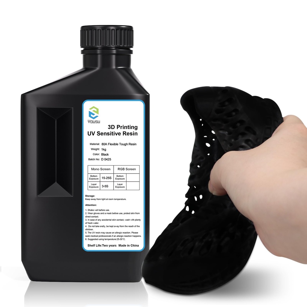 YOUSU 3D Printer Metallic Resin,Fast Curing 3D Metal Printing Resin 1KG,Magical Metallic Effect