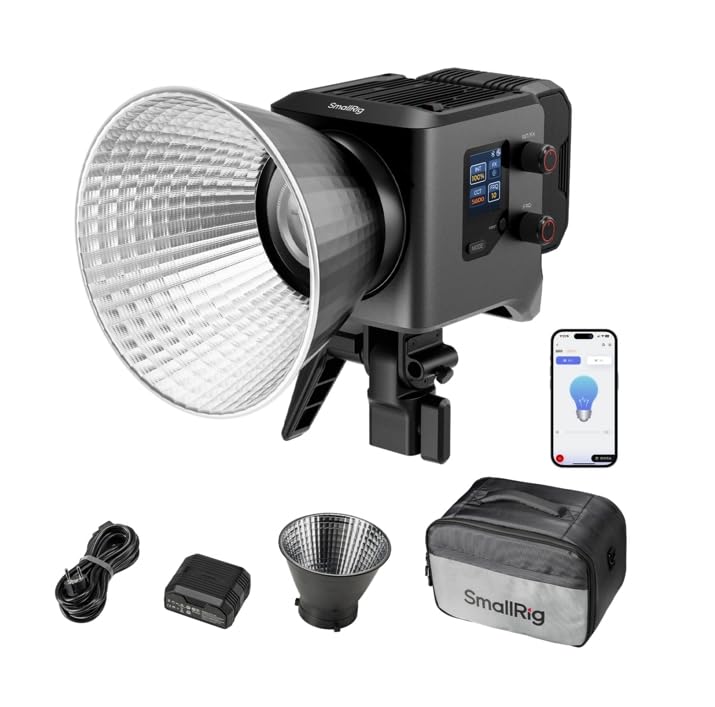 SMALLRIG RC 220D Pro 220W COB Video Light, Daylight Continuous Output Light 5600K, CRI 95+
