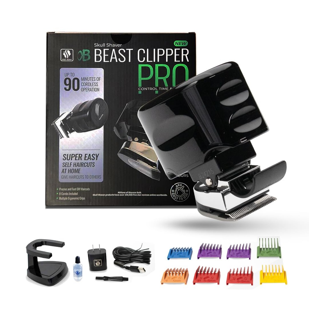 Skull Shaver Beast Clipper Pro: Ultimate DIY Haircut & Grooming Kit for Men/Women