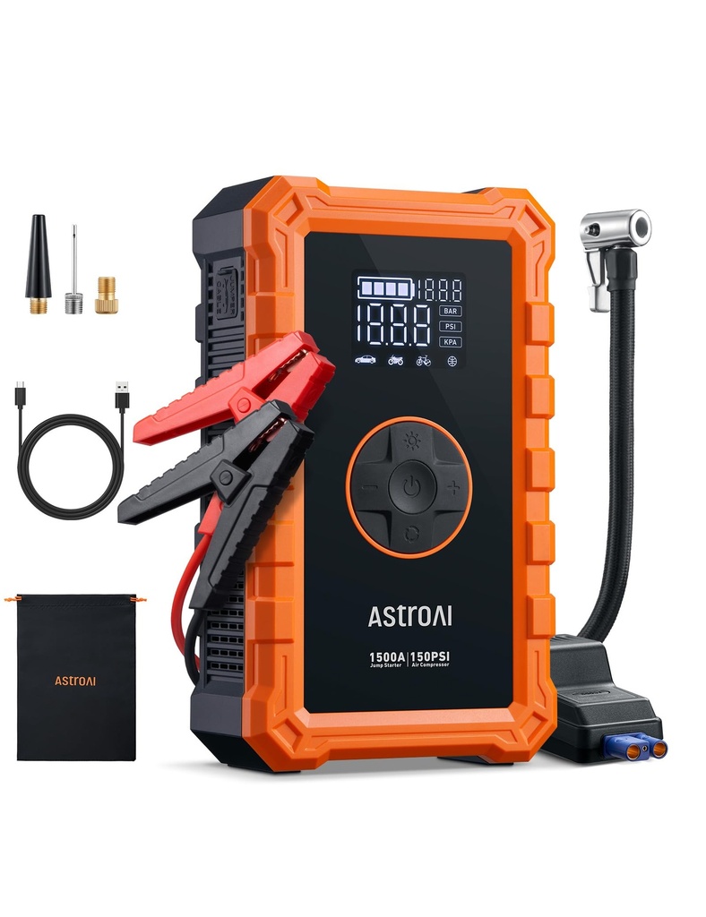 AstroAI Jump Starter Power Pack with Air Compressor