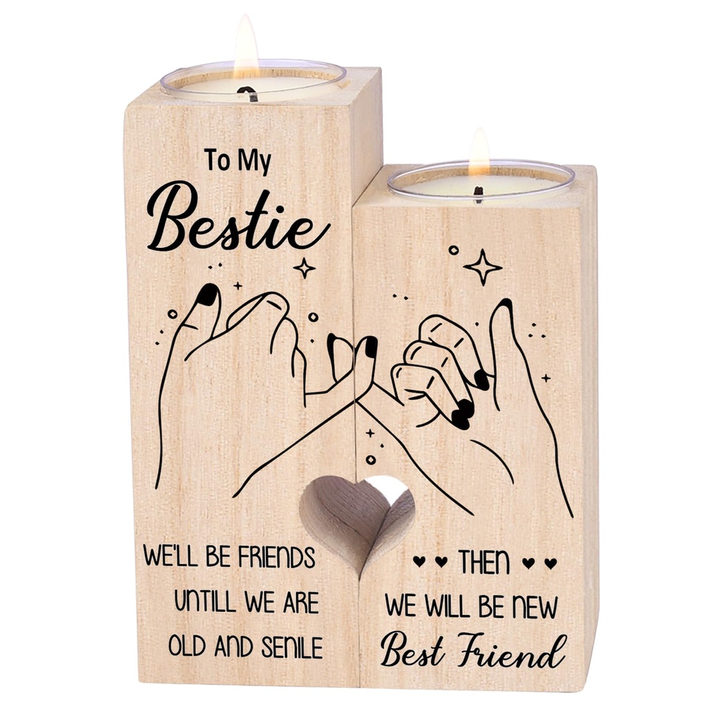 Birthday Gifts for Mum from Daughter, Heart Shaped Candlestick, Presents for Mummy, Christm