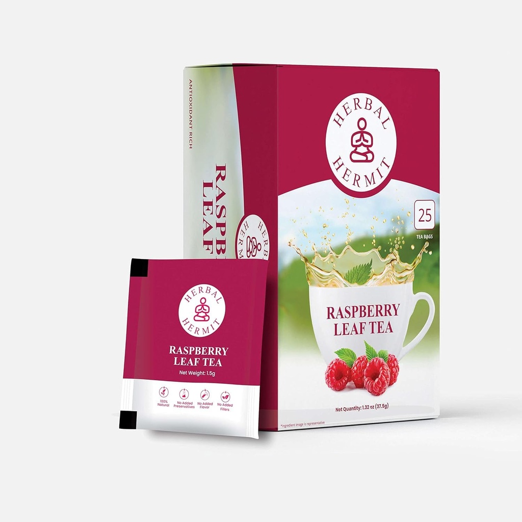 Herbal Hermit Teabags| Herbal Tea in Individually Wrapped Tea Bags (25 Tea Bags) 09/08/2027
