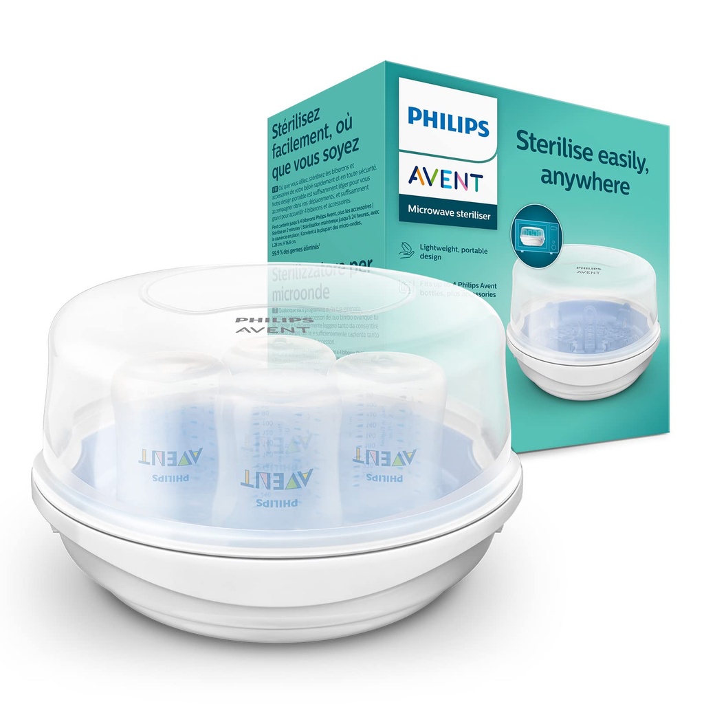 Philips Avent Microwave Steam Sterilizer for Baby Bottles, Pacifiers, Cups and More