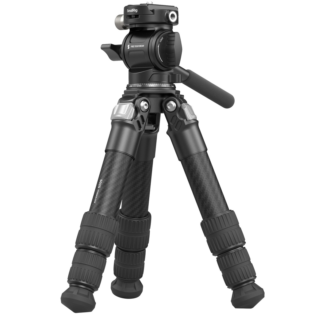 SmallRig Portable Carbon Fiber Tabletop Tripod Kit, 17'' Compact Mini Desktop Tripod 
