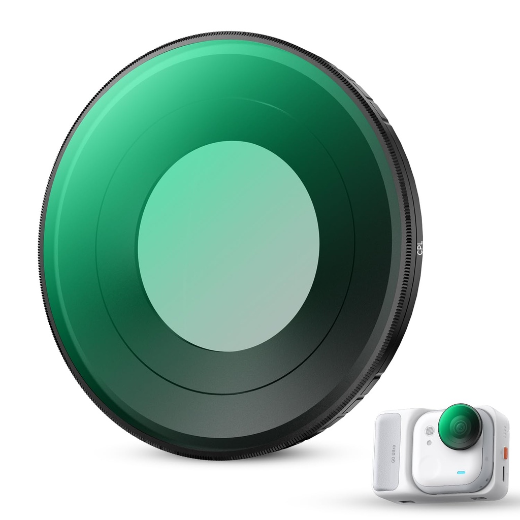 K&F Concept CPL Filter Compatible with Insta360 Go Ultra Action Camera Accessories, Anti-Glare