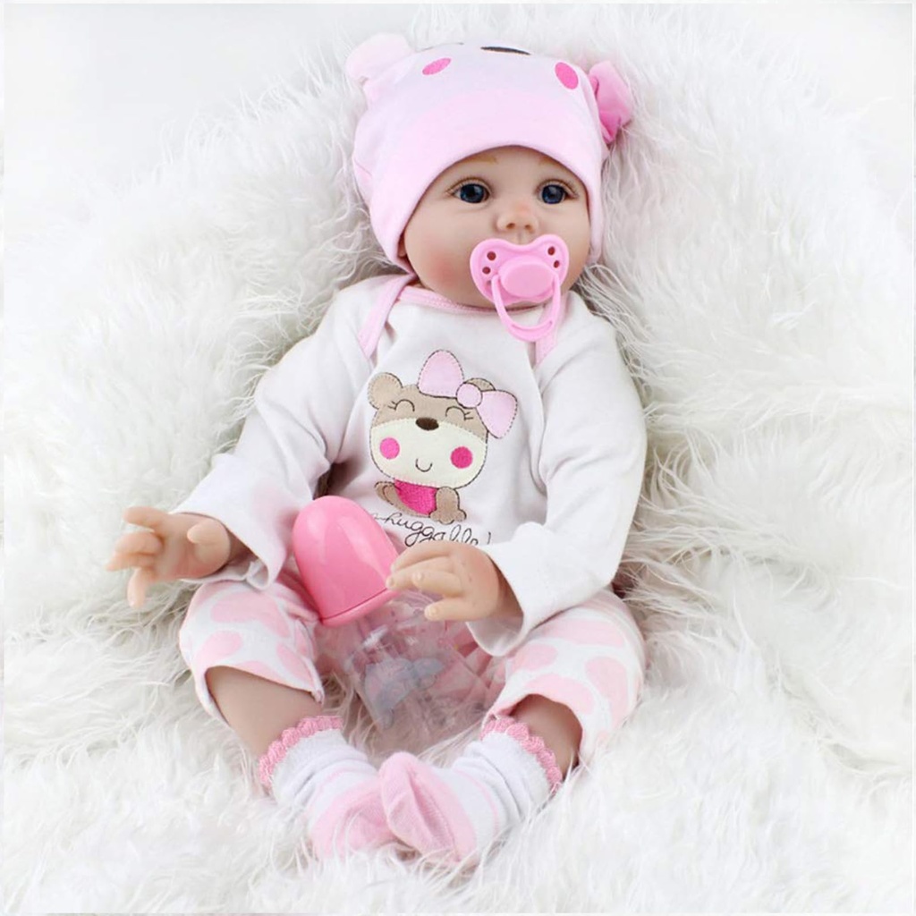 ZIYIUI 22 inch 55cm Reborn Baby Dolls Realistic Baby Doll with Soft Cotton Body 