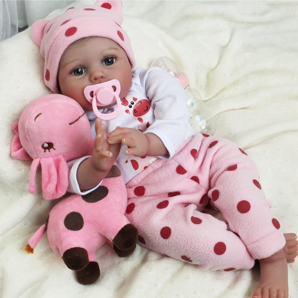 ZIYIUI 22 inch 55cm Reborn Dolls Soft Vinyl Silicone Real Life Baby Dolls Newborn 