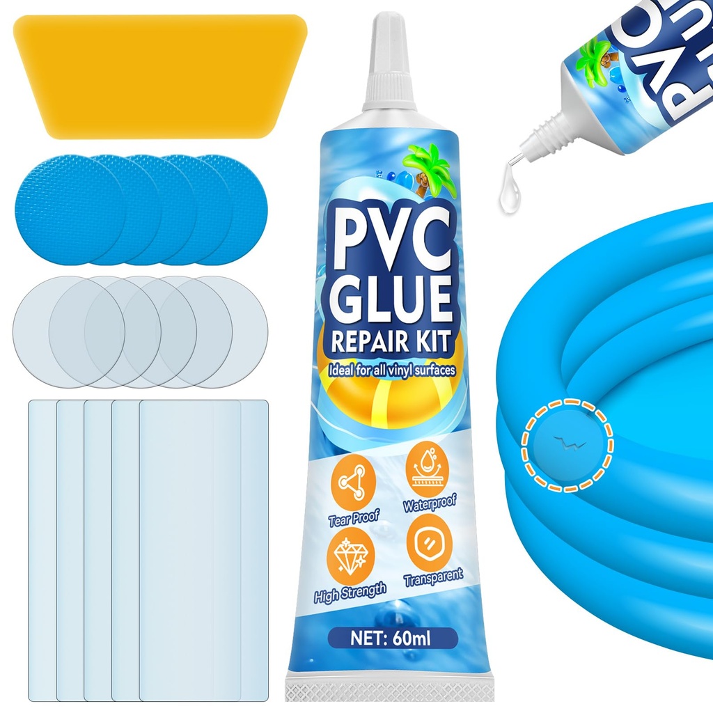 AAROVIBE Hot Tub Repair Kit, Waterproof Pool Repair Kit for Inflatables, Air Mattress, Hot