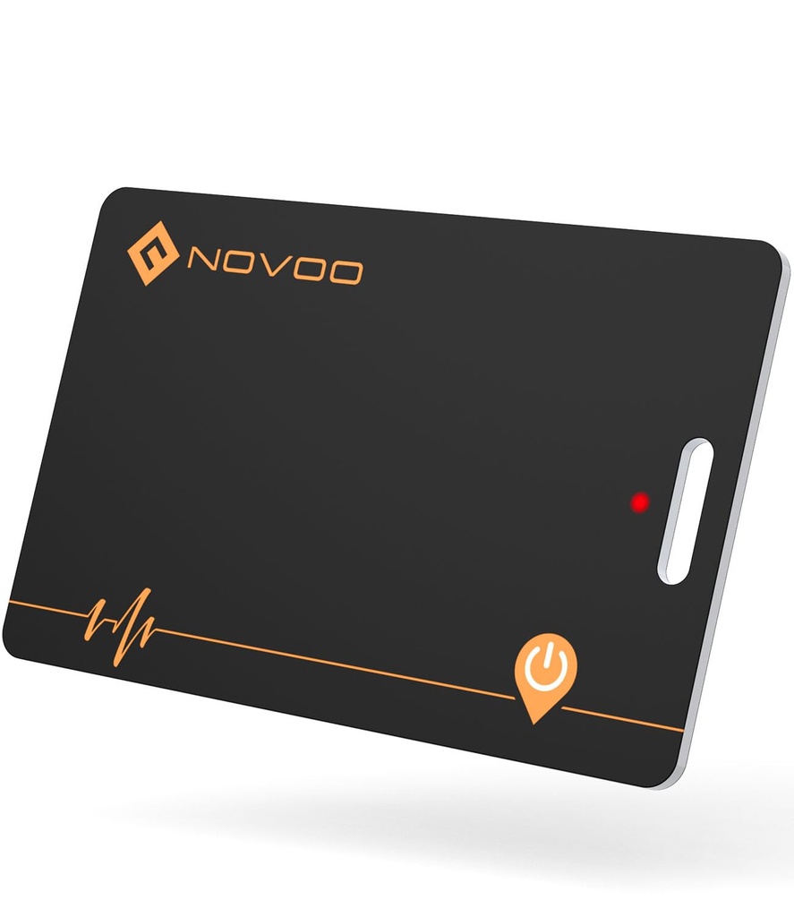 NOVOO Wallet Tracker Card, Rechargeable Wallet Finder (Wireless Charging), Bluetooth Tracking