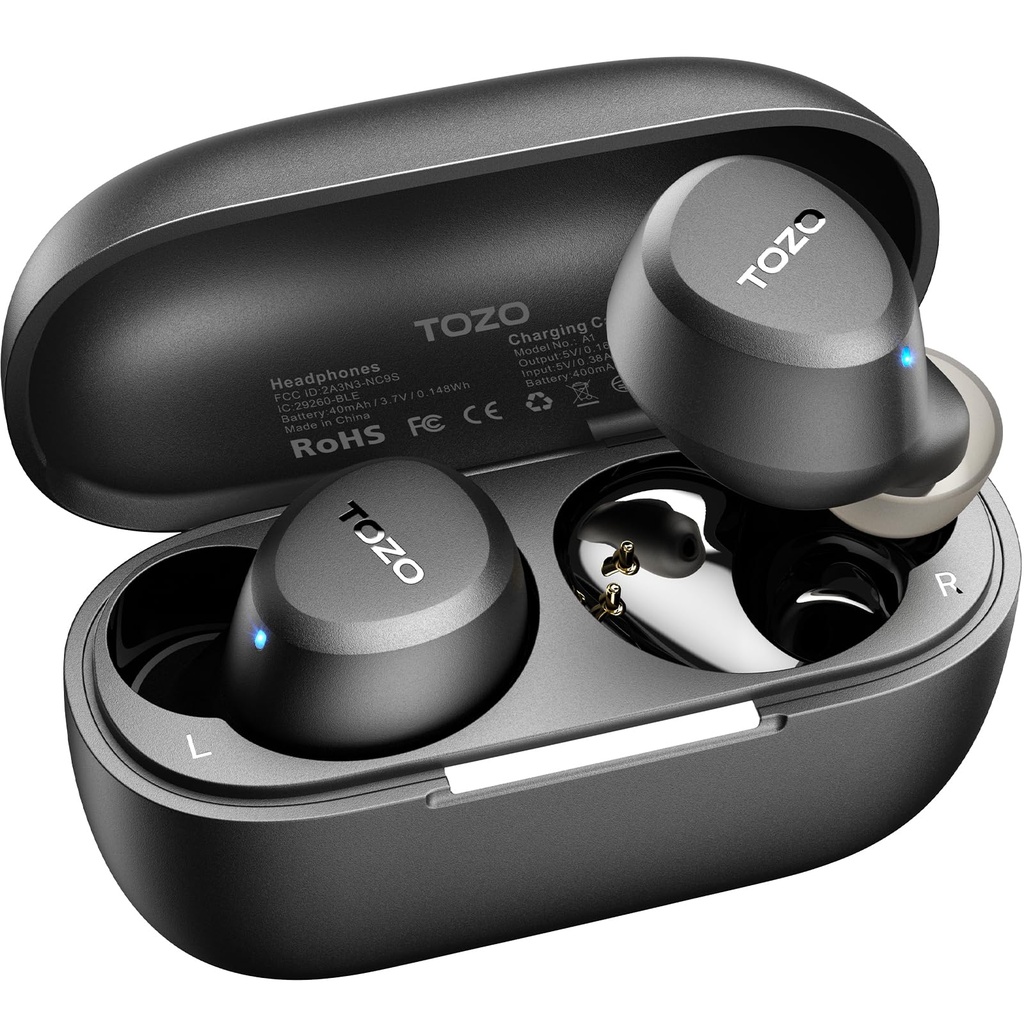 TOZO A1 Wireless Earbuds, Bluetooth 5.3 Earphones, Support APP EQ Setting, 32H Long Playtime