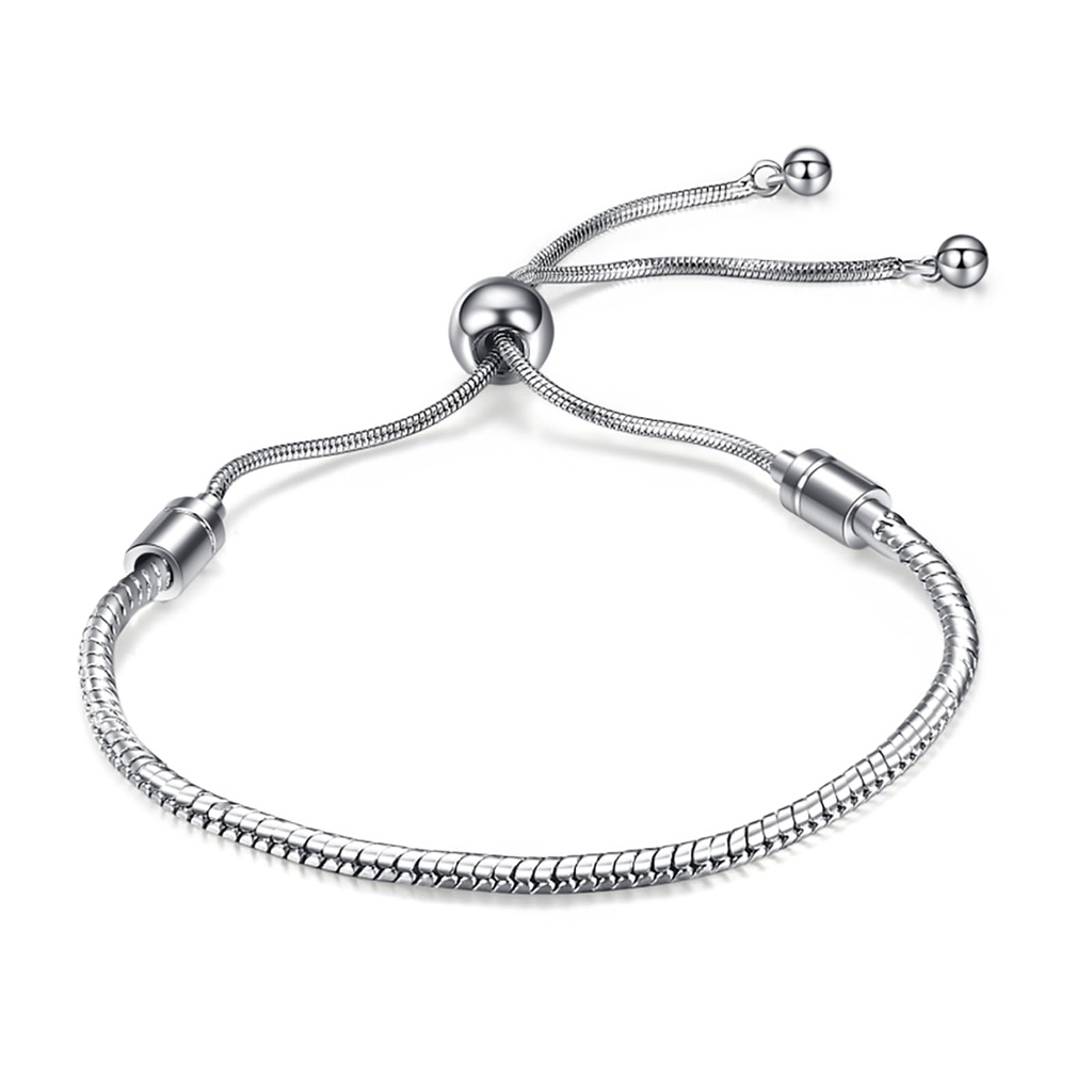 YOTHIWAD 3MM Chain Bracelet for Women, Adjustable Snake Chain Bracelet Charm Bracelet Birth