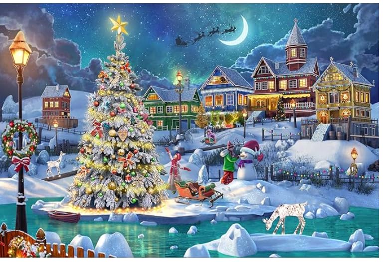Yiting 1000 Piece Jigsaw Puzzles for Adults, Christmas Bird/Butterfly/Hummingbird/Mandala F