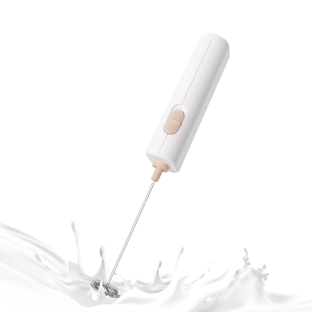 ELMWAY Compact Handheld Electric Milk Frother Ã¢Â€Â“ Battery Operated Electric Whisk & Mixe