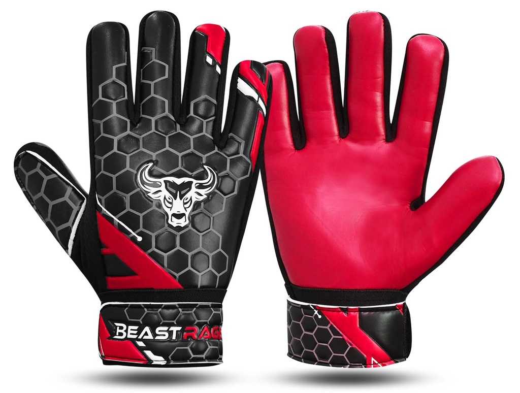BEAST RAGE Football Goalkeeper Gloves for Boys Kids Youth,Soccer Goalie Gloves with Strong