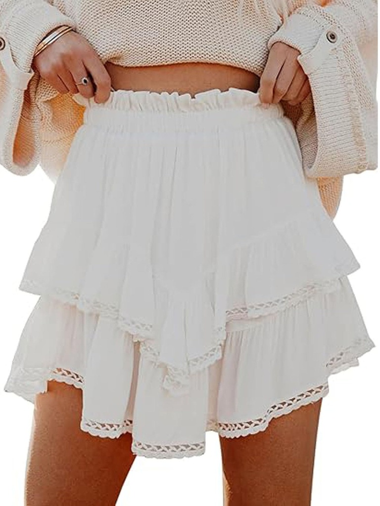Womens Skorts Summer Flowy Shorts High Waist Tennis Golf Comfy Shorts Boho Casual Crochet R