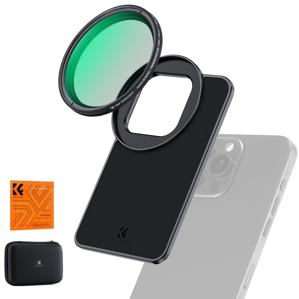 K&F CONCEPT Magnetic Lens Filter Mount Adapter with 67mm Variable ND2-32 Filter Compatible