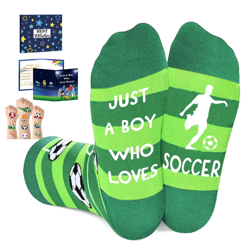 Amosking Football Gifts for Boys - Soccer Socks for Youth Boys Football Accessories