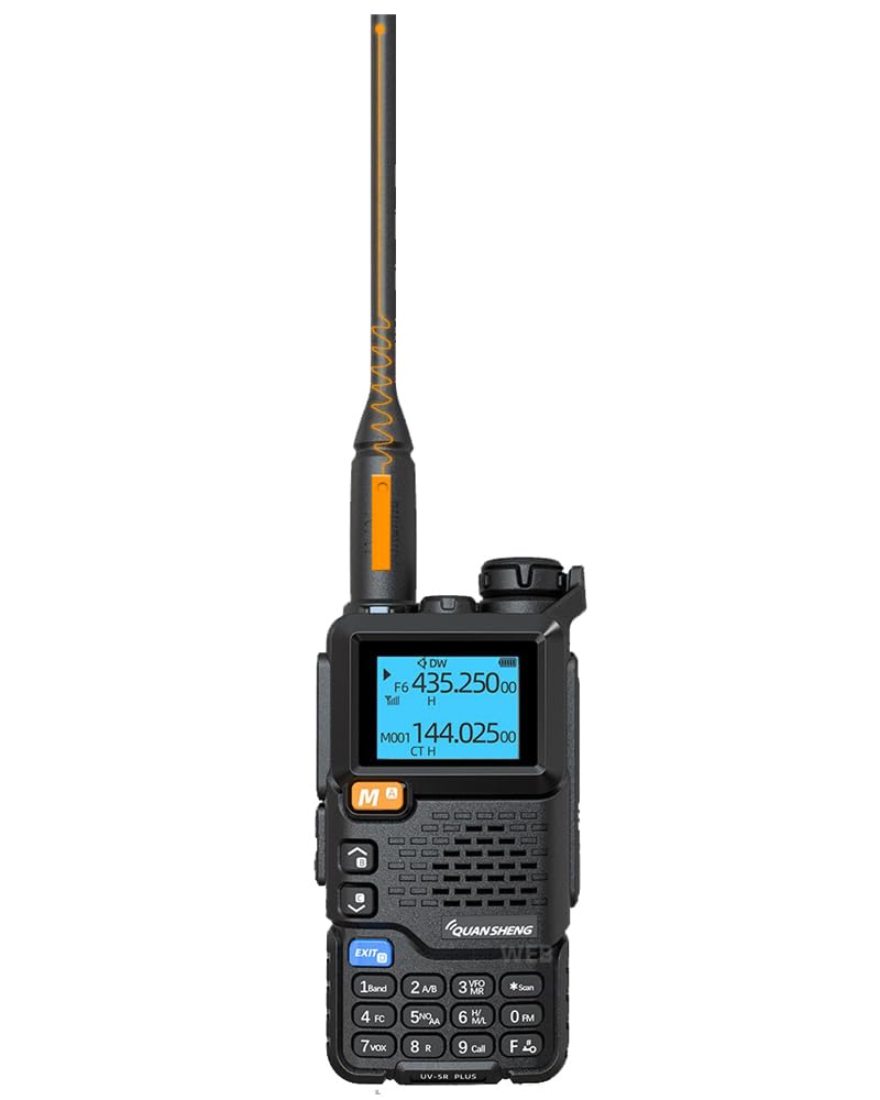 Quansheng UV-5R Plus VHF UHF Dual-Band Ham 5W Portable Two-Way Radio Walkie Talkie FM NOAA
