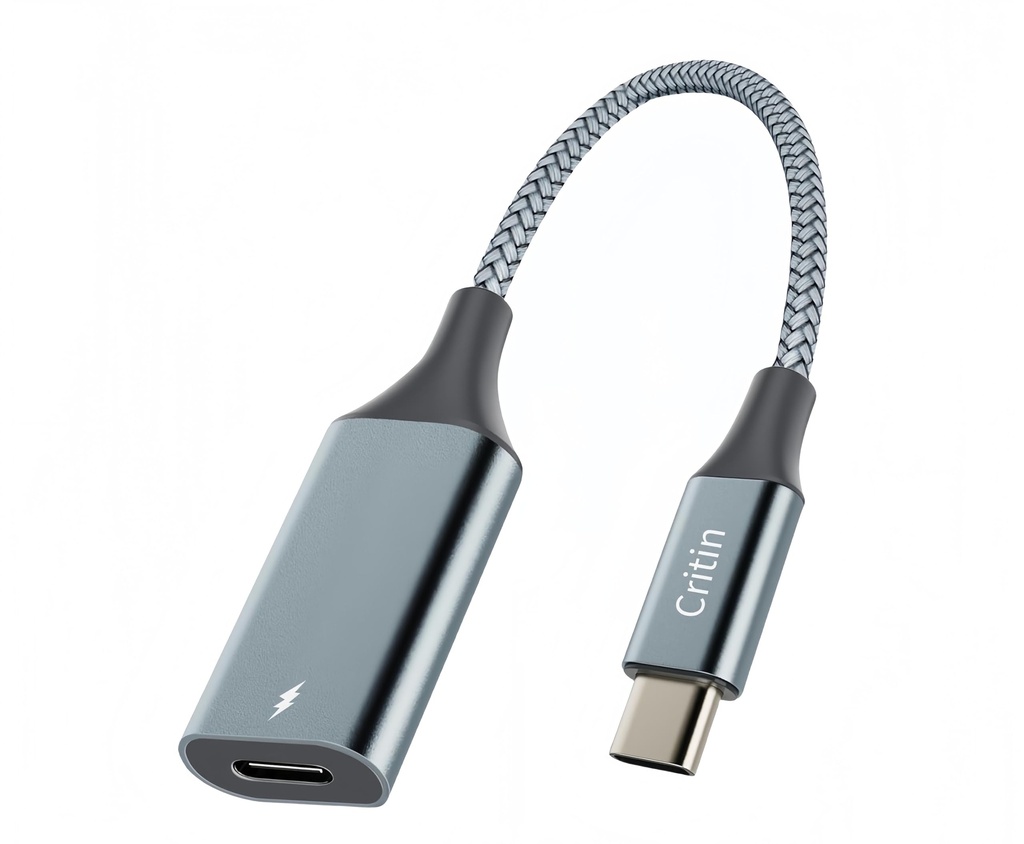 Critin USB C to Light-ning Adapter for iPhone 16/15, iPad Pro/Air 5th, MacBook Pro, Type-C