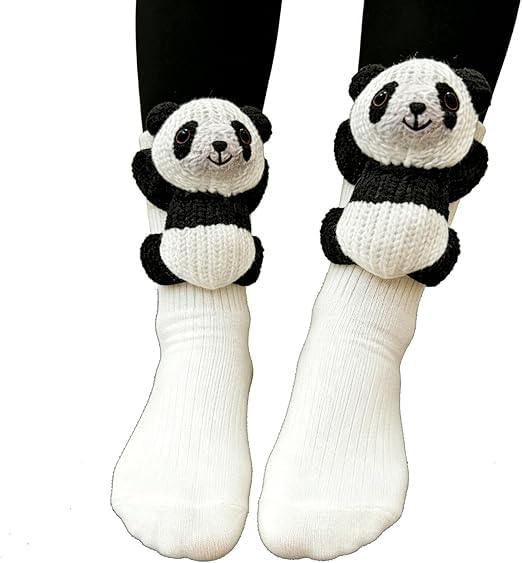 HiCWX Animal Socks,3D Knit Animal Sloth Socks for women,Cute Plush Animals Hug Sock,Long St