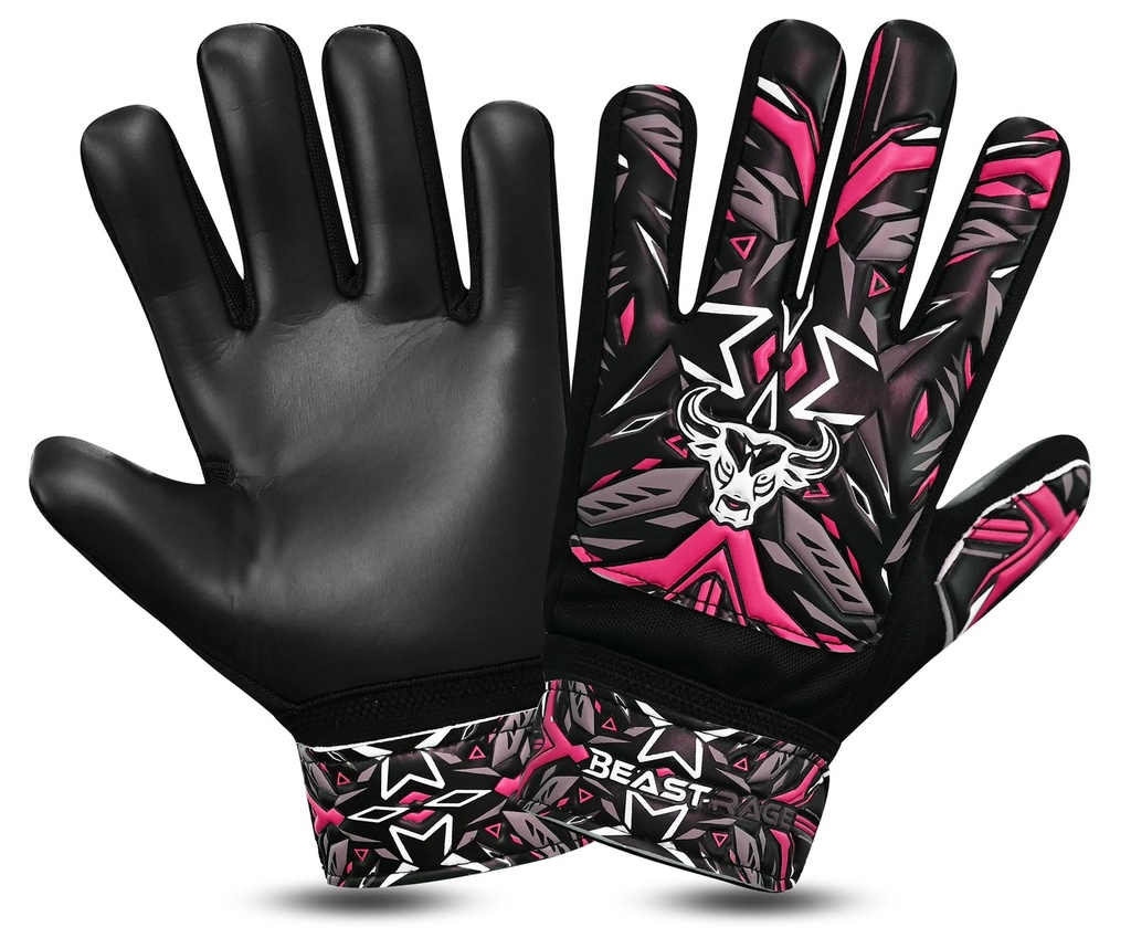 BEAST RAGE Football Goalkeeper Gloves for Boys Kids Youth,Soccer Goalie Gloves with Strong
