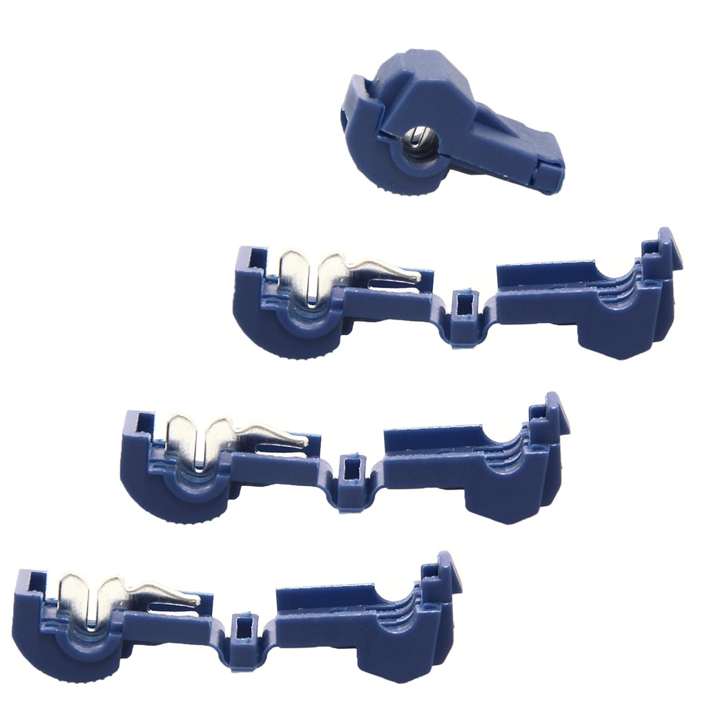 ECENCE Perimeter Wire Terminals - Set of 4 T-Branch Quick Connectors, Wire-Tap Cable Connec