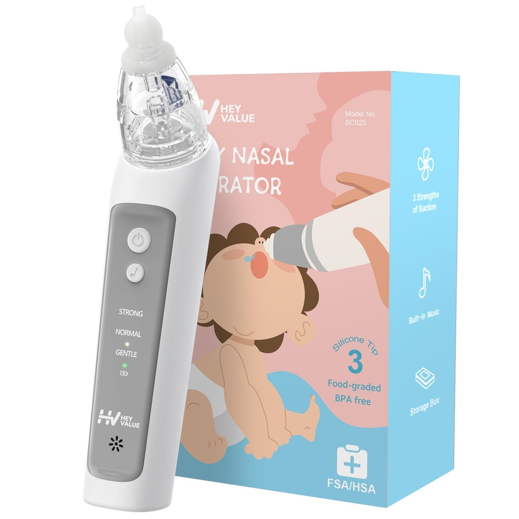Nasal Aspirator for Baby, Baby Nose Sucker, Electric Nasal Aspirator for Toddler, Baby Nose