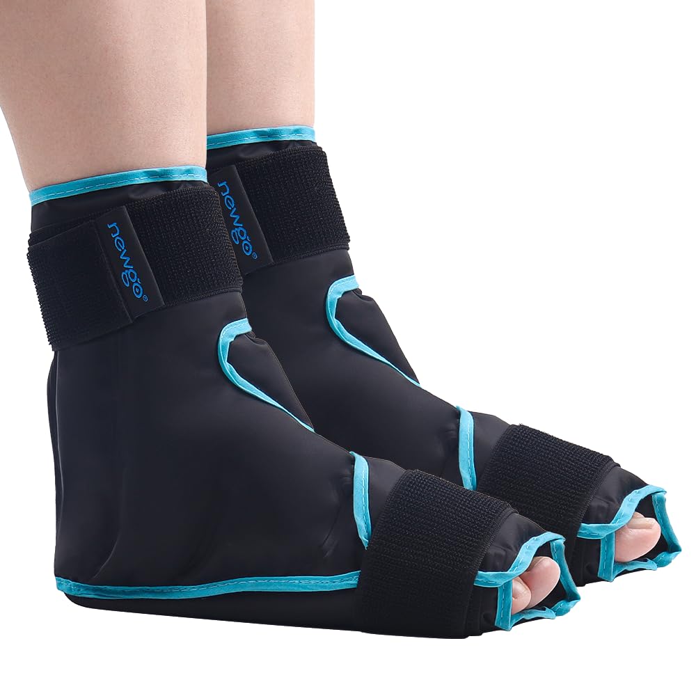 NEWGO Ice Pack for Ankle Injuries Reusable, Hot Cold Therapy Foot Ankle Ice Pack Wrap for P