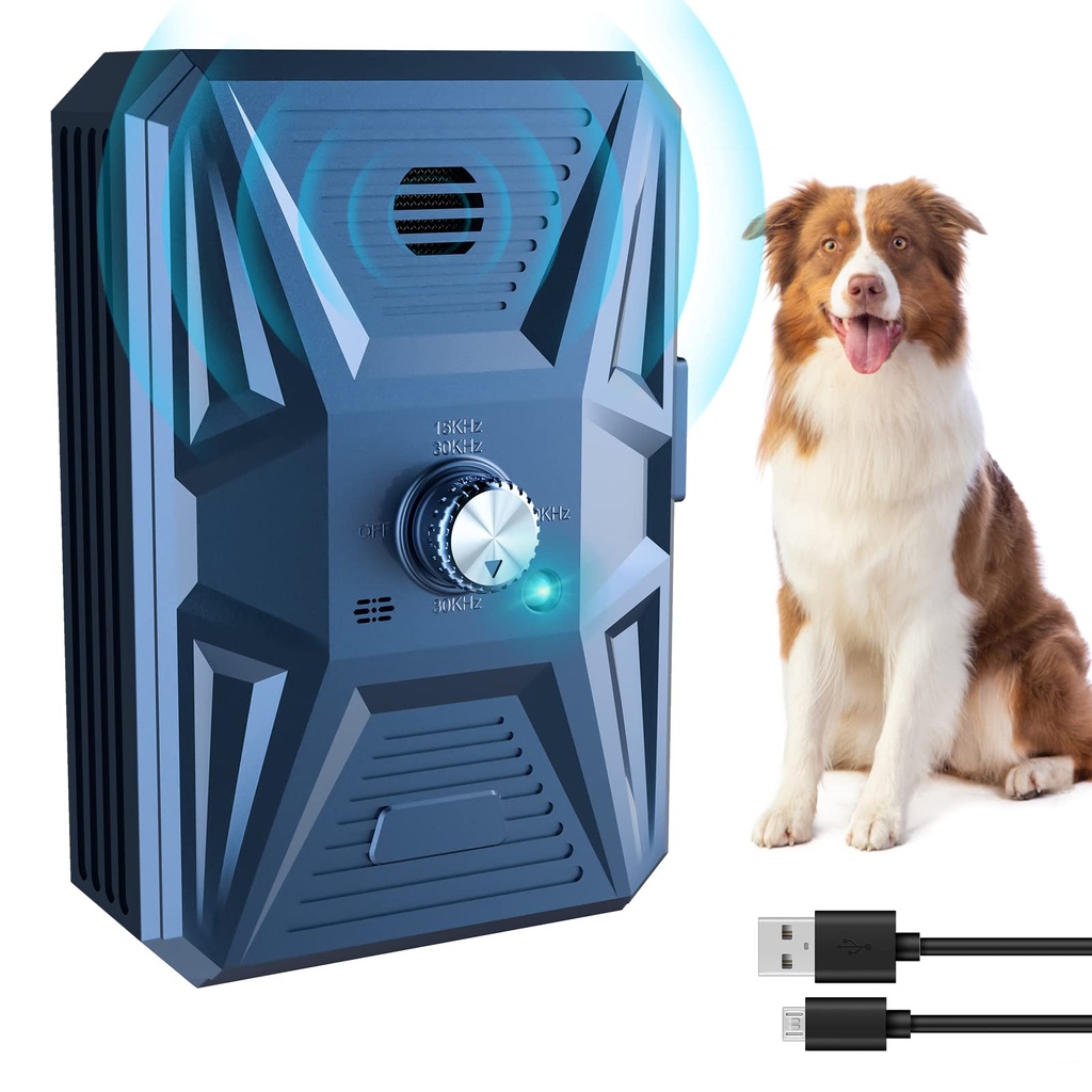 Anti Barking Device, Ultrasonic Anti Bark Device with 3 Adjustable modes, 33Ft Auto Stop Dog