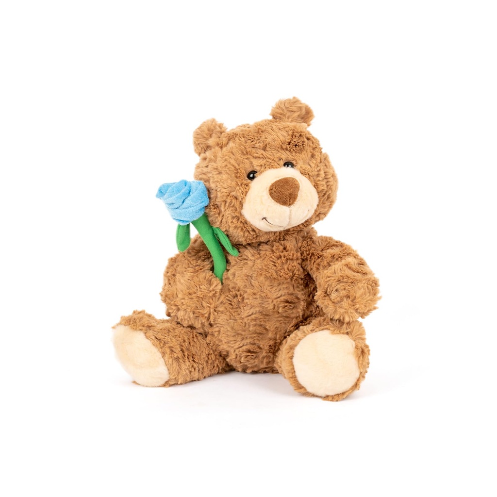 Wanwu World Cute Teddy Bear Stuffed Animal 11.02'' with Rose Bear Plush Toy for Valentines D