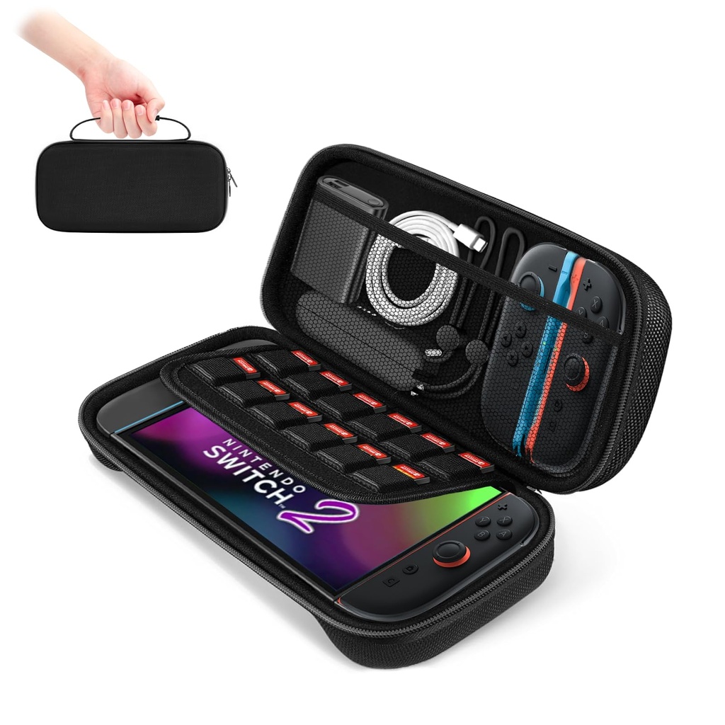 LYXFZQ Portable Carry Case for Nintendo Switch 2 (2025 Model), Carrying Case with 12 Game C
