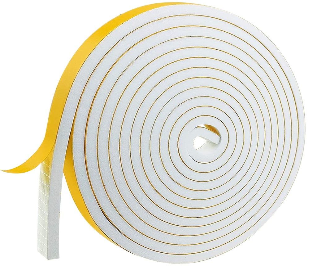 NAVK Self Adhesive Foam Tape Door Window Seal 6mm X 3mm, Door Draught Excluder Weatherstrip