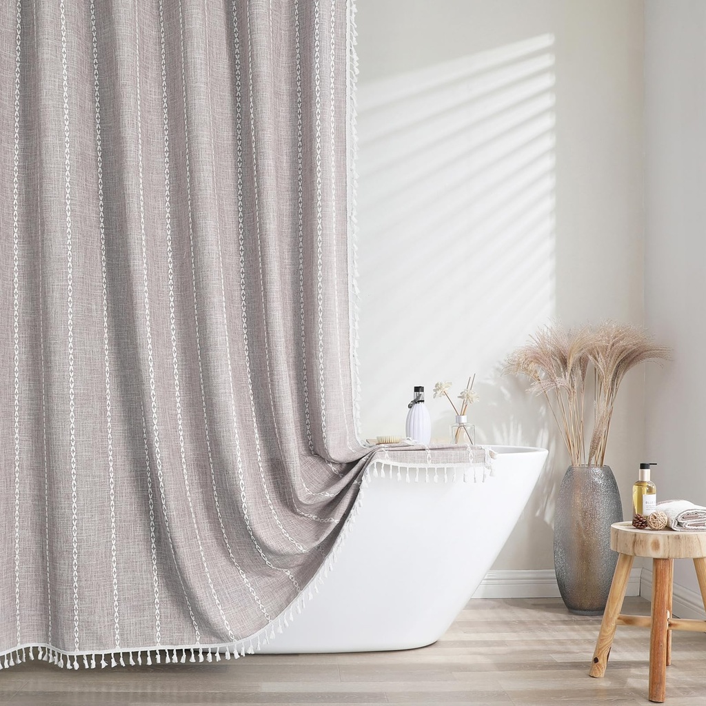 meioro Sage Green Shower Curtain, Mould Proof Mildew Resistant Waterproof Washable Polyeate