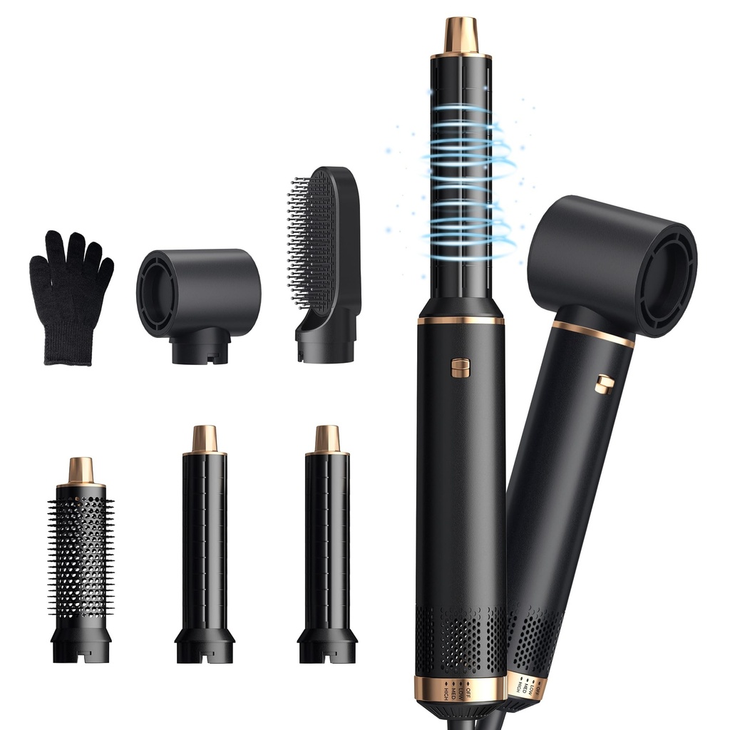 5 in 1 Hair Styler Pro, Air Curler for Less Heat Damage, 1000w Multi-Styler Tools
