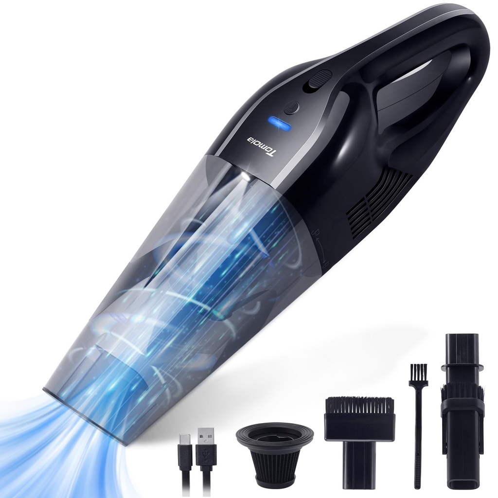Tomoia Cordless Handheld Vacuum Cleaner - Powerful 10000Pa Suction, Lightweight 1.8 lb, 600