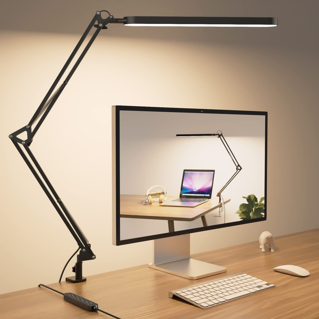 SKYLEO Desk Lamp - LED Desk Light - 5 Color Modes X 11 Brightness Levels - Adjustable