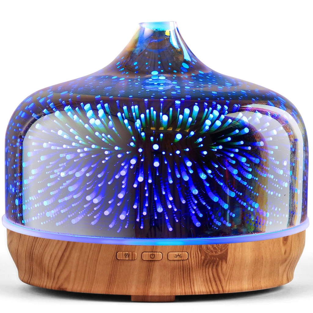 Porseme Large Oil Diffusers 500ml, Ultrasonic Essential Oil Diffuser, 7 Colors Humidifier