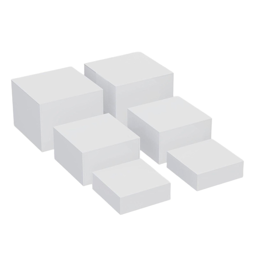 Folpus 6pcs Acrylic Display Stands Food Riser Stand Acrylic Cube Box Dessert Display Stand