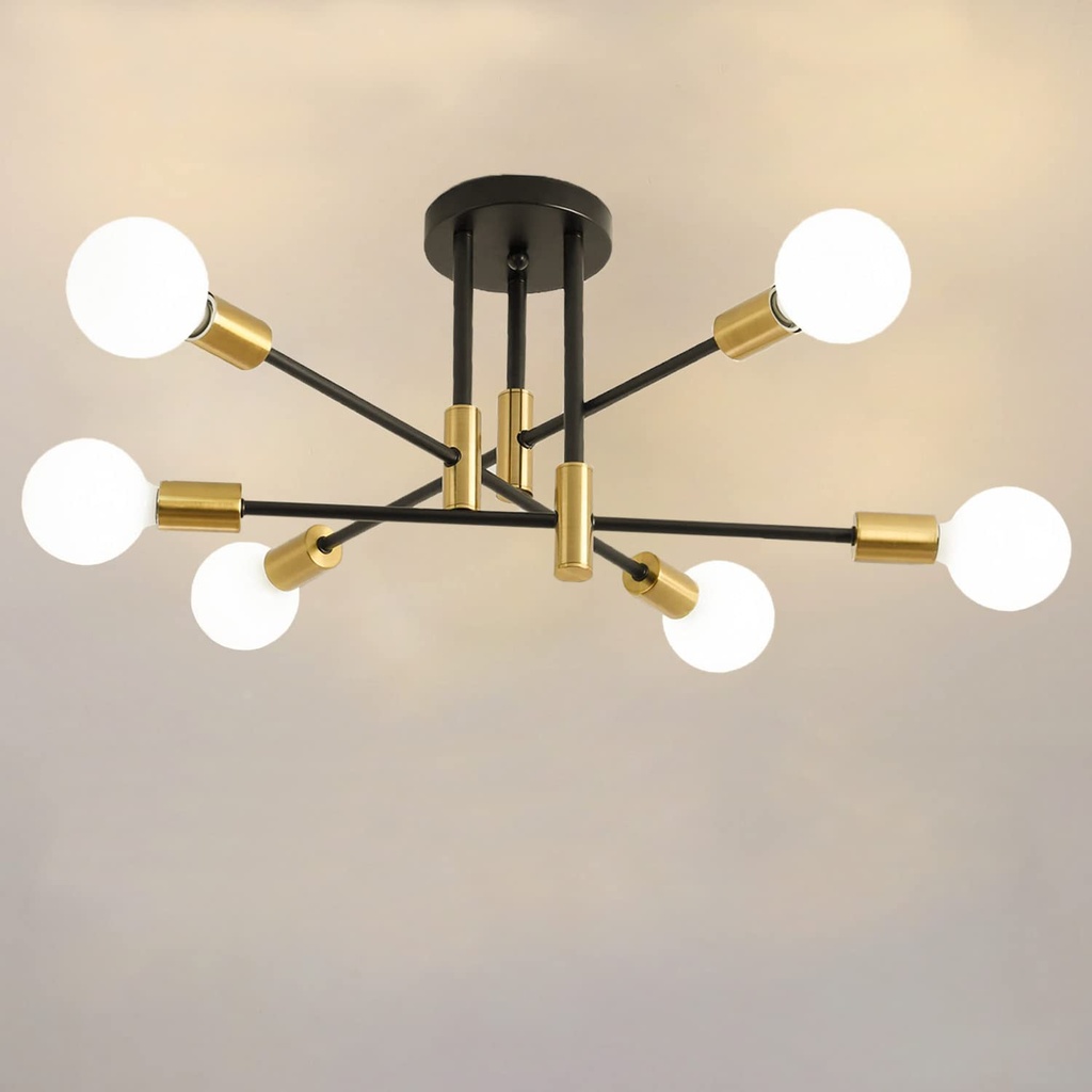 Hudi Fyier Modern Chandelier Light Fixtures, Creative Semi Flush Mount Ceiling Light