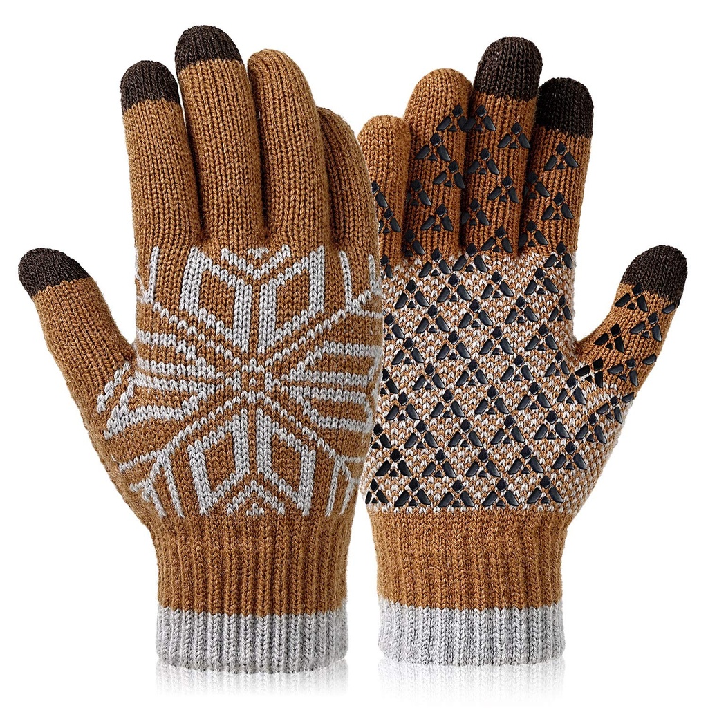 VENI MASEE Winter Gloves Business Leisure Touch Screen Gloves For Men Women Soft Wool Linin