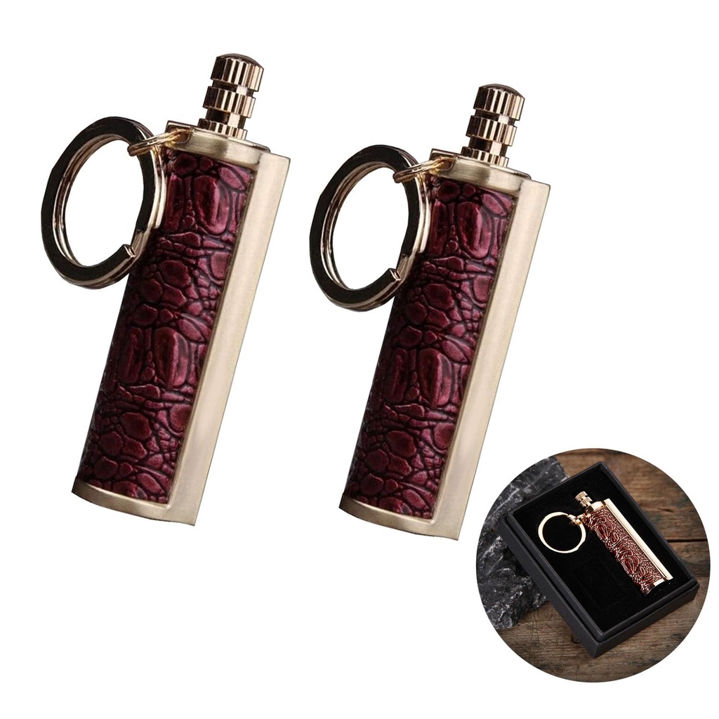 Fire Starter Lighter Waterproof Flint Match Metal Matchstick Permanent Keychain Outdoor Cam
