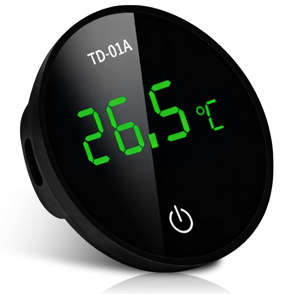 Fish Tank Thermometer, Digital Aquarium Thermometer Ã¢Â€Â” Type-C (USB-C) Rechargeable LED