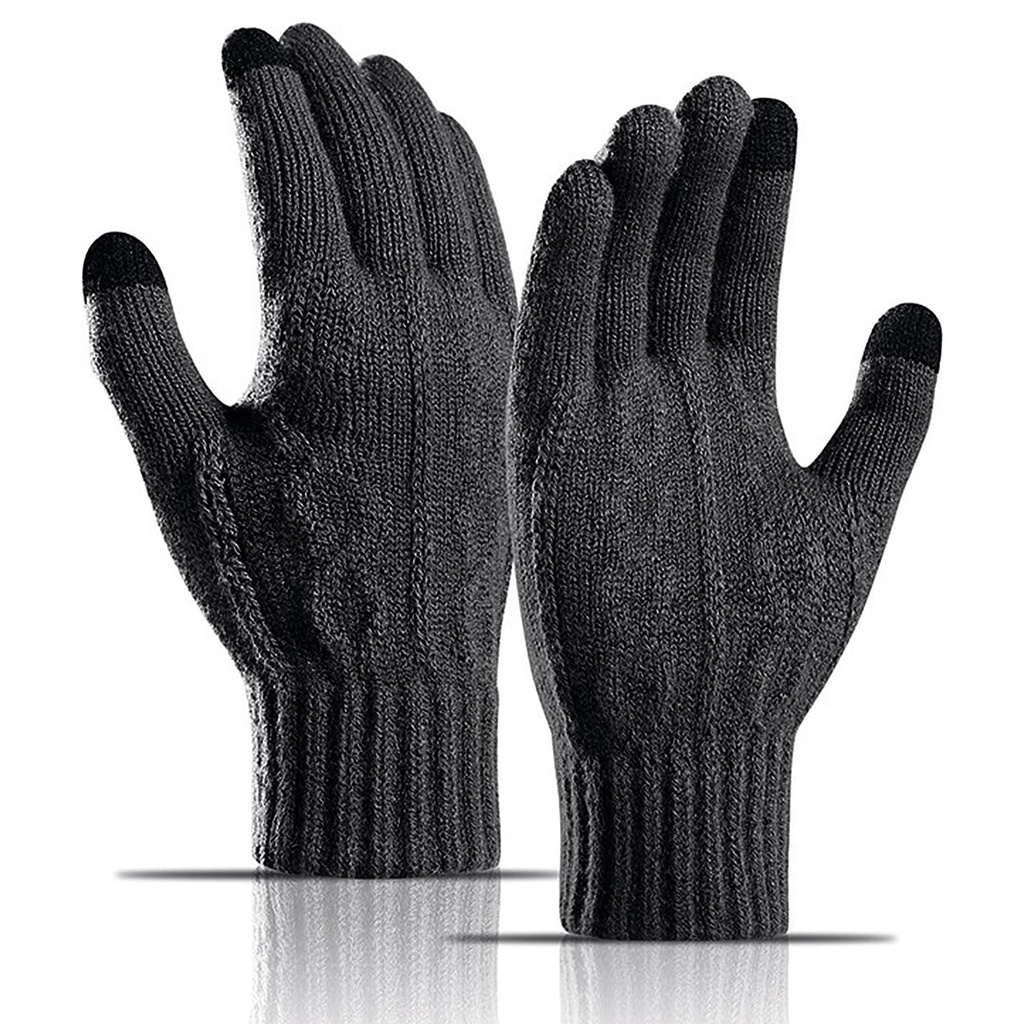 Long Keeper Winter Gloves Touchscreen - Knitted Warm Gloves for Men Women Thermal Stretchy