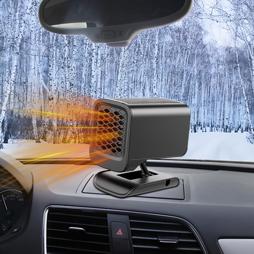 Foreverup Car Heater, 12V Portable Car Heater Defroster, Collapsible Car Heaters Fan Defogg