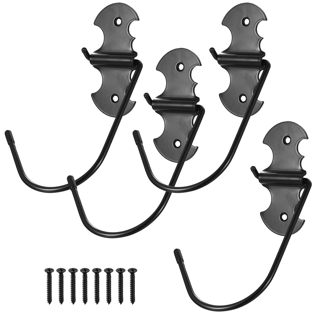 LiYiJiKeJi 4 Pcs Bike Wall Mounted Bike Hangers for Garage Wall Bike Hooks, Vertical Foldab
