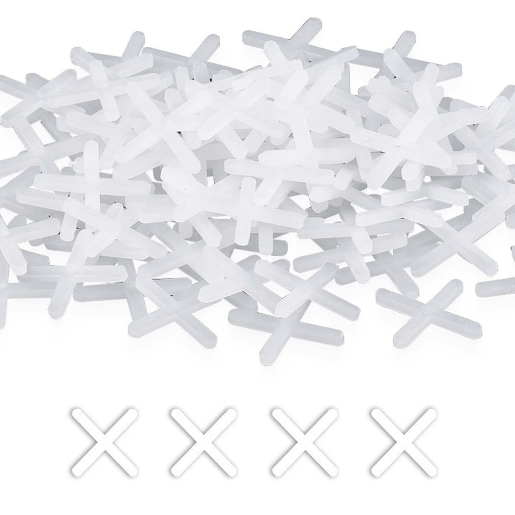 Tile Spacers 3mm - ShiningUU 500 Pcs Cross Shaped Plastic Gasket Spacers | Tiling Tools for